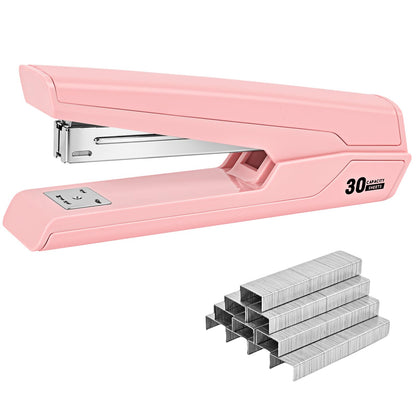 Metal Stapler with 830 Staples,Pink Stapler,Staplers for Desk