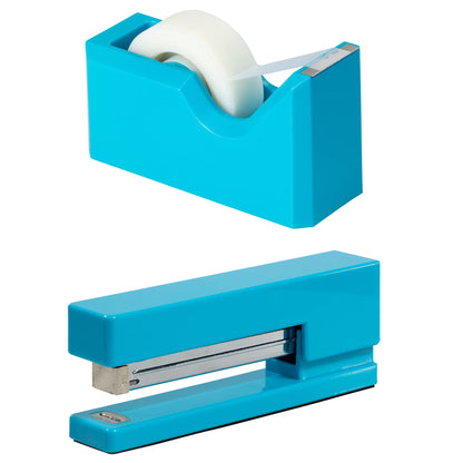 JAM PAPER Office & Desk Sets - 1 Stapler & 1 Tape Dispenser - Gold - 2/Pack