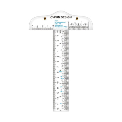 6 Inches Acrylic Clear T-Square Ruler,1 Pack,T Square Ruler,Transparent,T Ruler,for Crafting Drafting and General Layout Work Art Framing & Drafting Scrapbooking Crafting Arts Crafts Supplies Tools