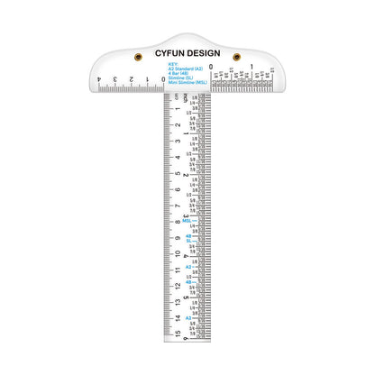 6 Inches Acrylic Clear T-Square Ruler,1 Pack,T Square Ruler,Transparent,T Ruler,for Crafting Drafting and General Layout Work Art Framing & Drafting Scrapbooking Crafting Arts Crafts Supplies Tools
