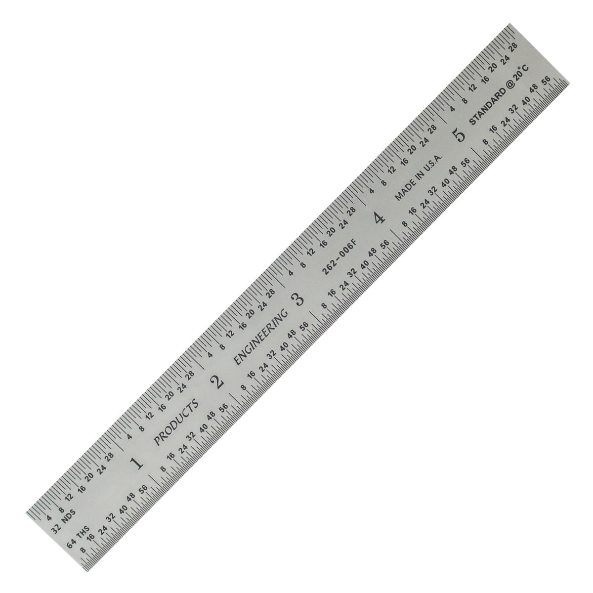 PEC Tools Metal Ruler, 12"/300mm, Made in USA
