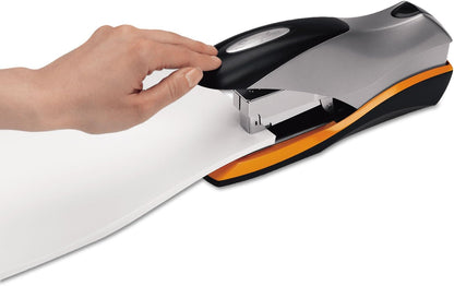 Swingline Stapler, 70 Sheet Capacity, Optima 70, Jam Free, Reduced Effort, Soft Grip, Metal, Silver/Black/Orange (87875)