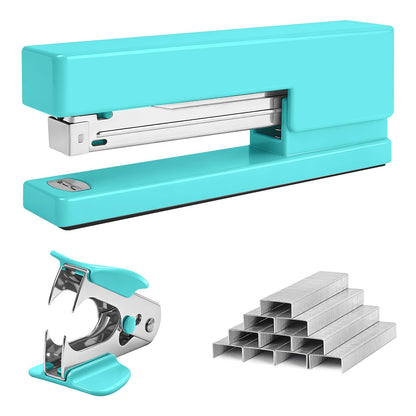 Stapler 25 Sheet Capacity with 830 Staples and Staple Remover, Pink Stapler