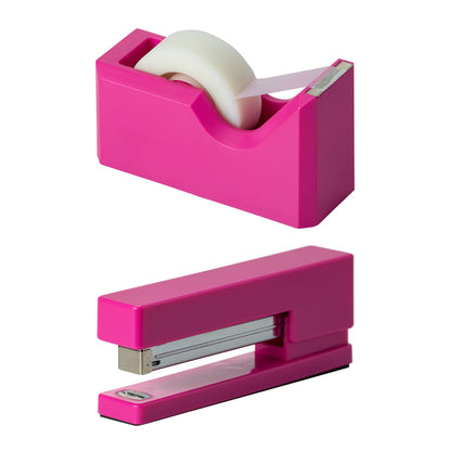 JAM PAPER Office & Desk Sets - 1 Stapler & 1 Tape Dispenser - Gold - 2/Pack