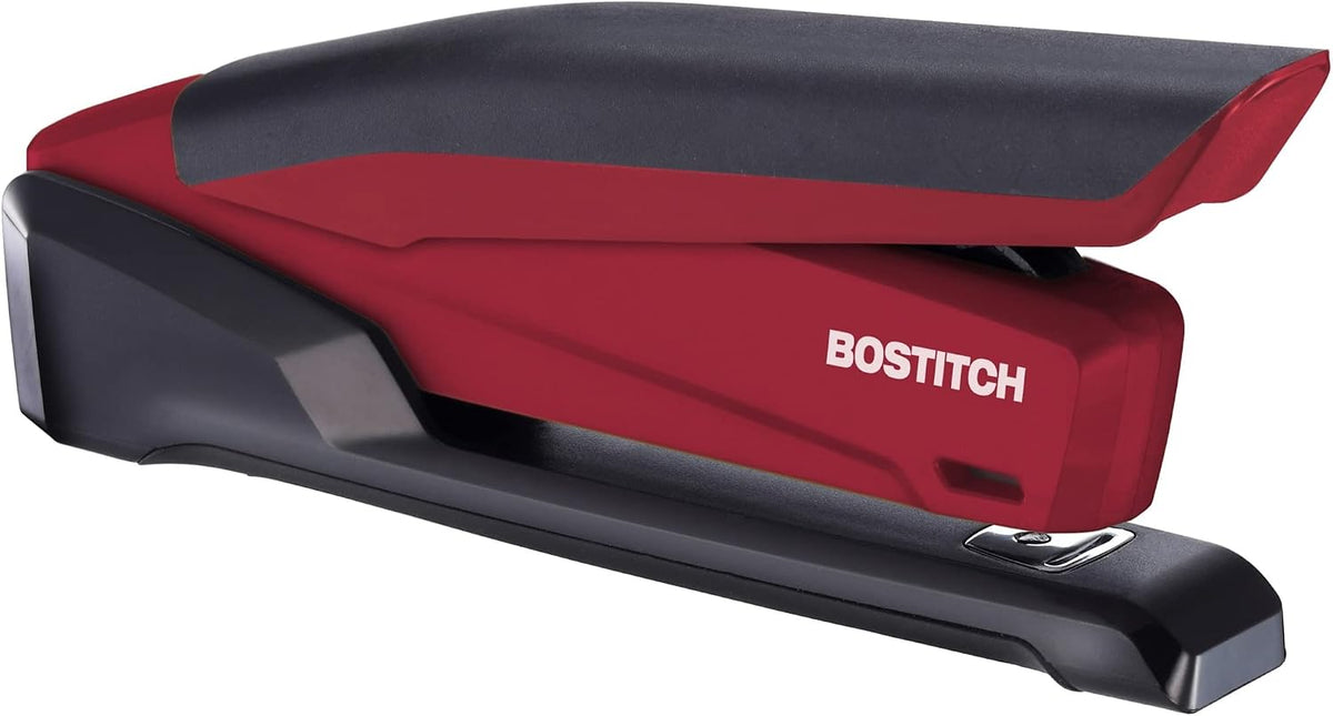 Bostitch Office Executive 3 in 1 Stapler, One Finger, 25 Sheet, Red