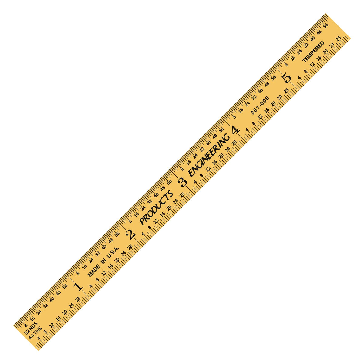 PEC Tools Metal Ruler, 12"/300mm, Made in USA