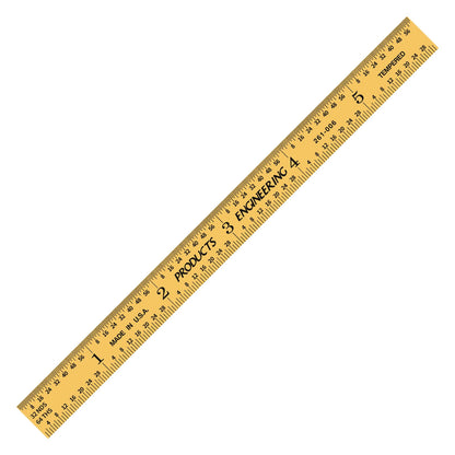 PEC Tools Metal Ruler, 12"/300mm, Made in USA