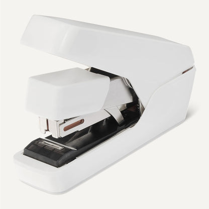 Amazon Basics Office Heavy Duty Stapler, Flat Clinch, Effortless, 40 Sheet Capacity, 1000 Staples, No Jam, for Classroom, Office or Desk Use, White