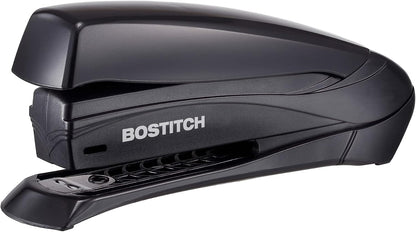Bostitch Office Inspire 20 Sheet Stapler, One Finger, No Effort, Spring Powered Stapler, Black