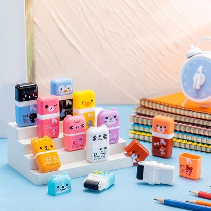 Seajan 44 Pcs Erasers for Kids Gift Bulk Cute Animal Themed Pencil Eraser