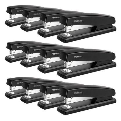 Amazon Basics Stapler Value Pack, 25 Sheet Capacity, Standard, with 3000 Staples and 3 Staple Removers, Black, 3-Pack