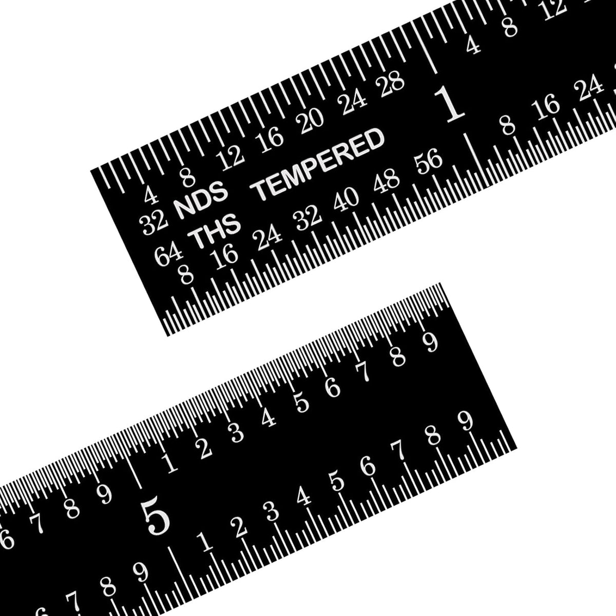 PEC Tools Made in USA 6 Inch Metal Ruler, Scale (1/32",1/64",1/50",1/100")