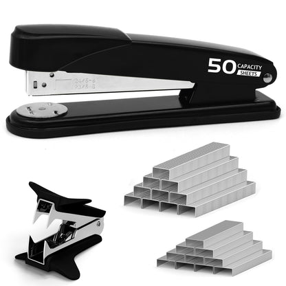 Pink Stapler Heavy Duty, Staplers for Desk, 2000 Staples, Staple Remover