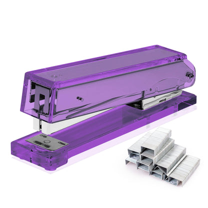 OfficeGoods Acrylic Stapler, Stylish and Compact Design, Silver