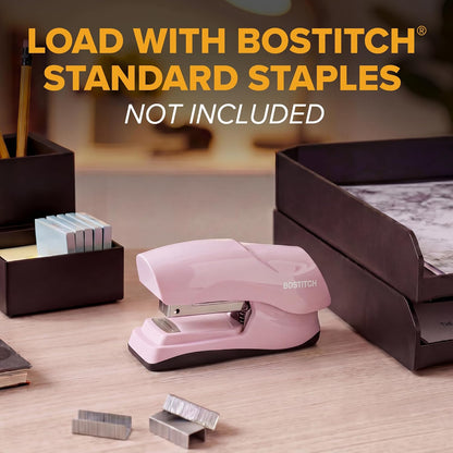 Bostitch Heavy Duty Stapler, 40 Sheet Capacity, No Jam, Pink
