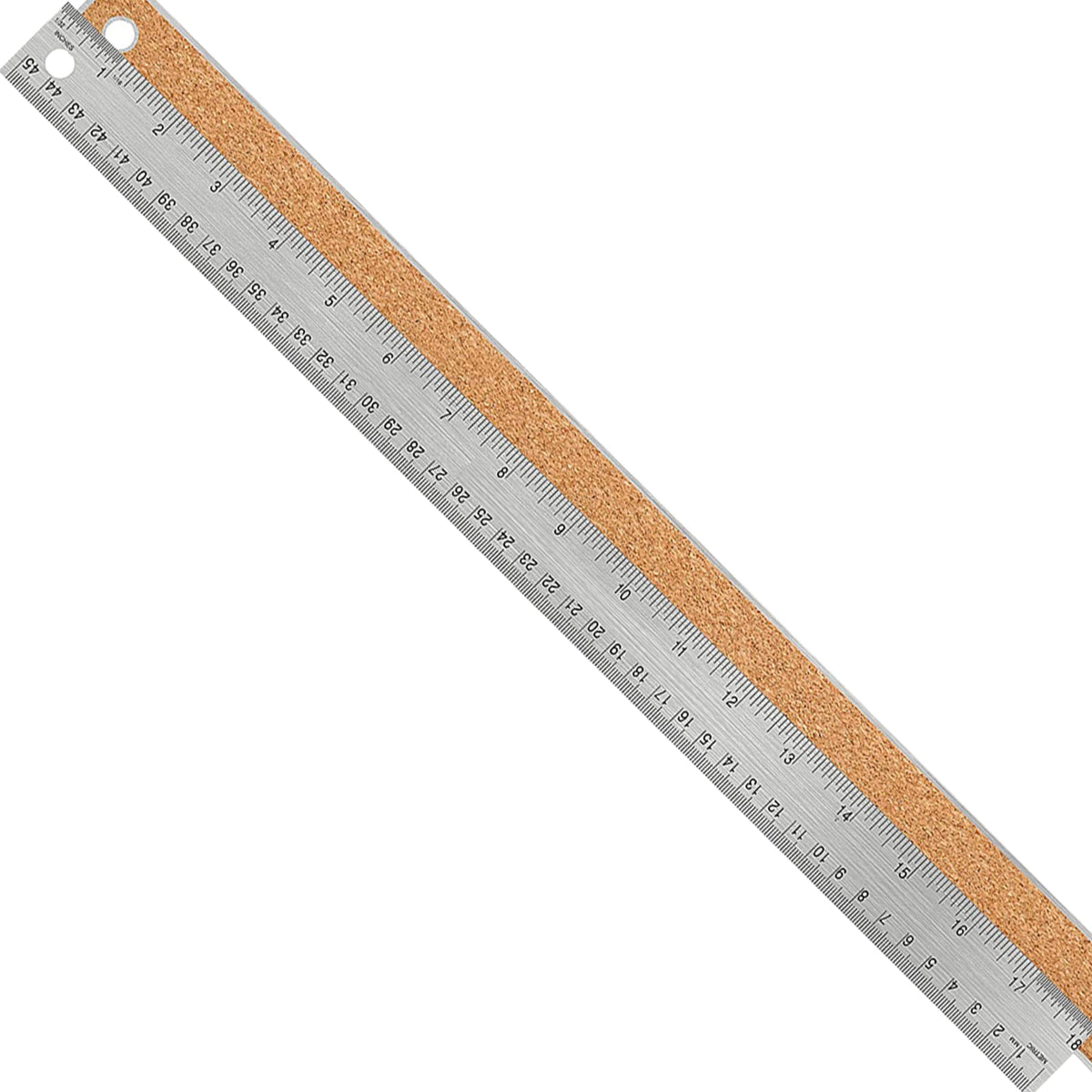 Metal Ruler 12 Inch, Non-Slip Cork Backing, Ink Bleed-Resistant Edge, 1 Pcs