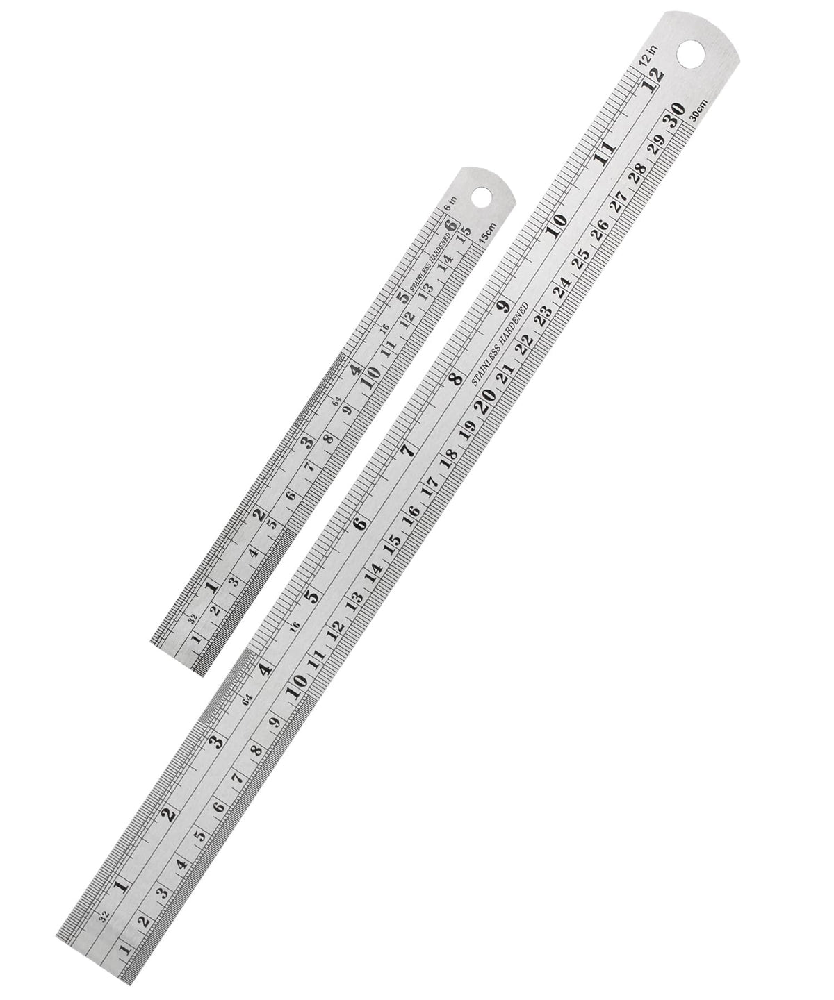 Mr. Pen- Metal Straight Edge Ruler, 4 pcs, 6", 8", 12", 14", Black