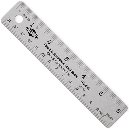 ALVIN Stainless Steel Ruler 24 Inches Model R590-24 Drawing and Design Tool for Students and Professionals, Great for Drafting, Architecture, Engineering, and Art - Stainless Steel Ruler -24 Inches