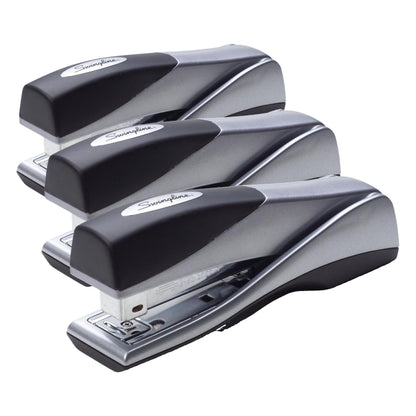 Swingline Stapler, Jam Free, Optima Grip Compact Size, Ergonomic Cushion, Metal, 25 Sheet Capacity, Silver (87816)
