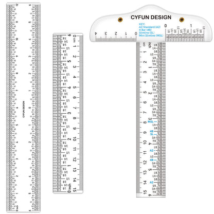 6 Inches Acrylic Clear T-Square Ruler,1 Pack,T Square Ruler,Transparent,T Ruler,for Crafting Drafting and General Layout Work Art Framing & Drafting Scrapbooking Crafting Arts Crafts Supplies Tools