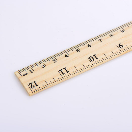 Outus 12 Pack 12 Inch/30 cm Wood Rulers Dual Scale Student School Ruler