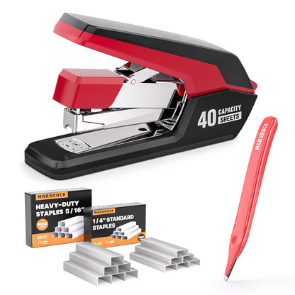 Marsrock Heavy Duty Stapler for Desk with 40-50 Sheet, 2000 Staples, Purple