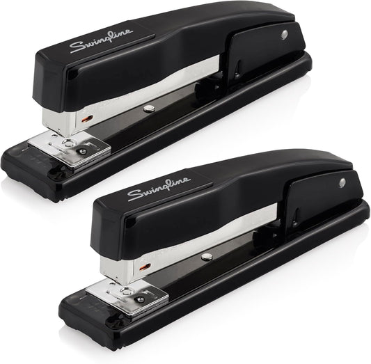 Swingline Stapler, 2 Pack, Commercial Desktop Stapler, 20 Sheet Capacity, Durable Metal Stapler for Desk, Black (44401AZ)