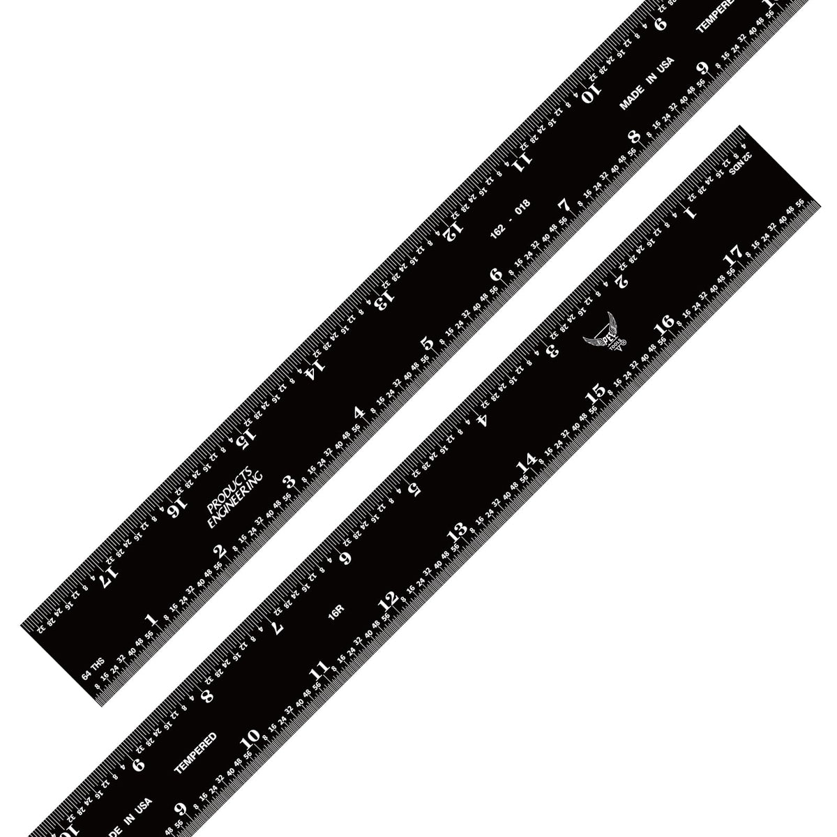 PEC Tools Made in USA 6 Inch Metal Ruler, Scale (1/32",1/64",1/50",1/100")