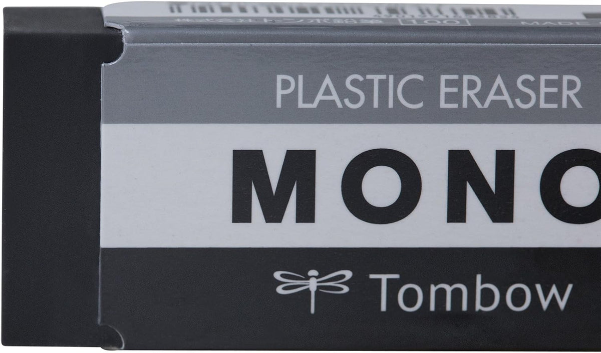 Tombow 57329 MONO Black Eraser, Medium. Cleanly Removes Marks Without Damaging Paper