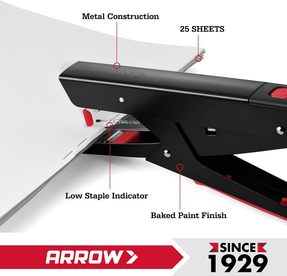 Arrow Plier Stapler Set, Metal Hand Stapler with 2520 Staples