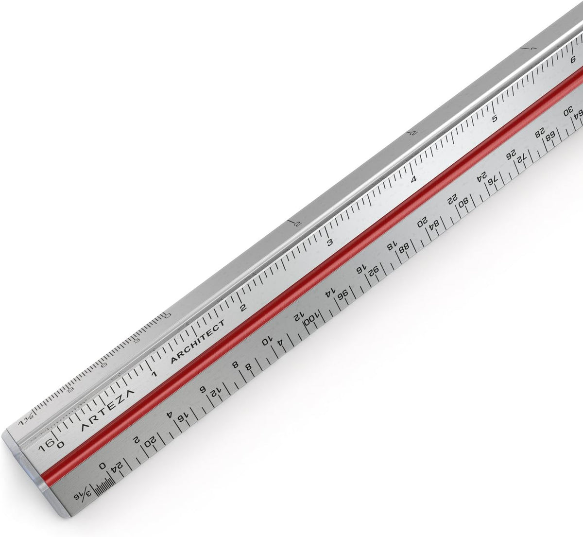 ARTEZA Architectural Scale Ruler, 12-Inch Triangular Anodized Aluminum