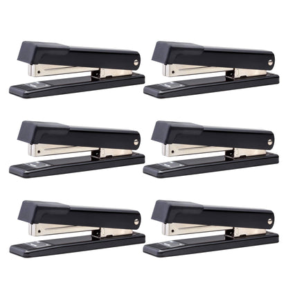 Bostitch Office Classic Metal Desktop Stapler, 20 Sheet Capacity, Dual Clinch, Opens for Tacking, Full-Strip, Black, 3-Pack