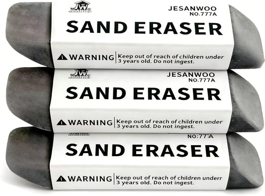 3-Pack Sand Erasers -Removes Pen, Ink,Colored Pencil Marks -Non-Toxic Correctionfor Paper, School &Office Supplies,DrawingArt kneaded Erasers