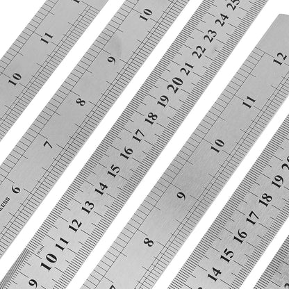 30 Pack 12 Inches Stainless Steel Rulers, Straight Edge Laser Engraved