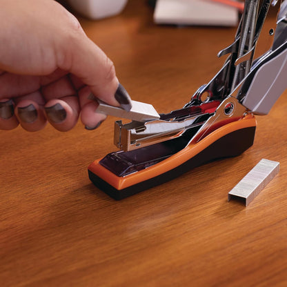 Swingline Stapler, 40 Sheet Capacity, Optima 40, Jam Free, Reduced Effort, Compact, Soft Grip, Metal, Orange, Silver and Black (87842)