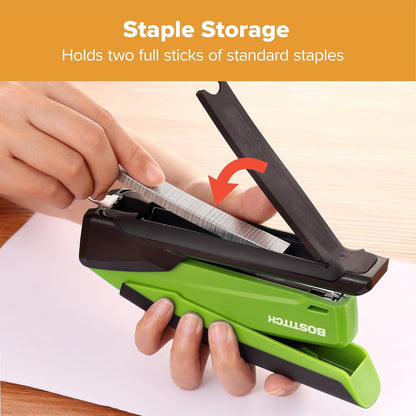 Bostitch Office Executive 3 in 1 Stapler, One Finger, 25 Sheet, Green