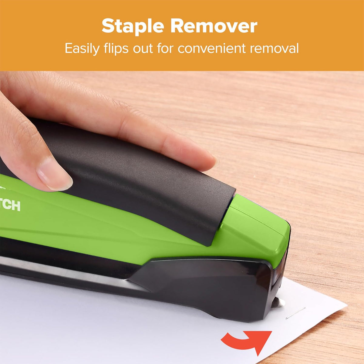 Bostitch Office Executive 3 in 1 Stapler, One Finger, 25 Sheet, Green
