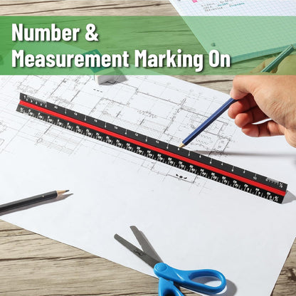 Mr. Pen- Architectural Scale, 12 inch, Black, Scale Ruler Contractor