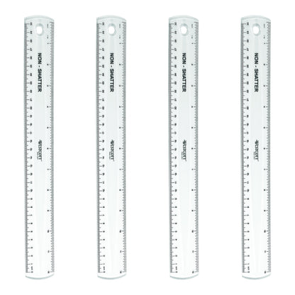 Westcott 16024 Jeweltone Plastic Ruler, 12-Inch, Purple